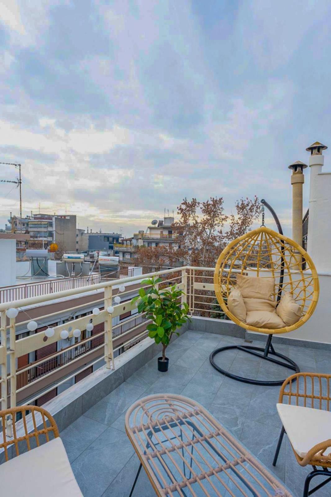 Pomegranate Luxury Penthouse Maisonette With Beautiful Terrace & Free Parking By Binobi ! Selanik Dış mekan fotoğraf